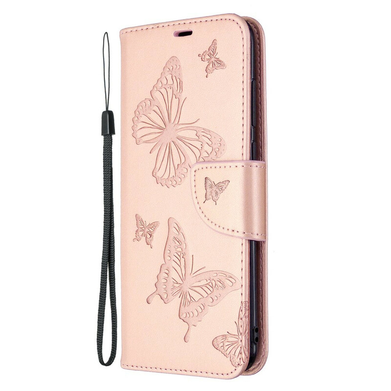 Housse Samsung Galaxy M11 Les Papillons en Vol avec Lanière Housse Samsung Galaxy M11 Les Papillons en Vol avec Lanière