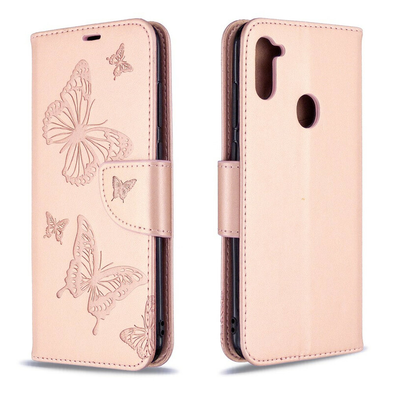 Housse Samsung Galaxy M11 Les Papillons en Vol avec Lanière Housse Samsung Galaxy M11 Les Papillons en Vol avec Lanière