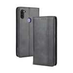 Flip Cover Samsung Galaxy M11 Effet Cuir Vintage Stylisé Flip Cover Samsung Galaxy M11 Effet Cuir Vintage Stylisé