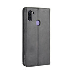 Flip Cover Samsung Galaxy M11 Effet Cuir Vintage Stylisé Flip Cover Samsung Galaxy M11 Effet Cuir Vintage Stylisé