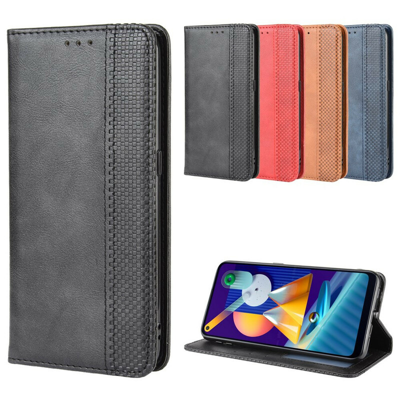 Flip Cover Samsung Galaxy M11 Effet Cuir Vintage Stylisé Flip Cover Samsung Galaxy M11 Effet Cuir Vintage Stylisé