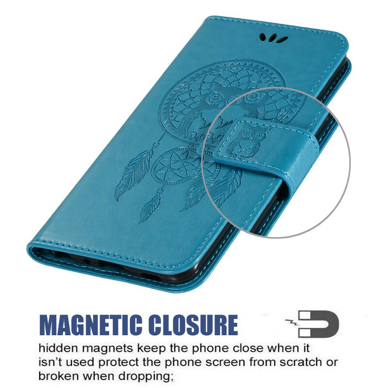 Housse Samsung Galaxy M11 Effet Cuir Attrape Rêves Hibou Housse Samsung Galaxy M11 Effet Cuir Attrape Rêves Hibou