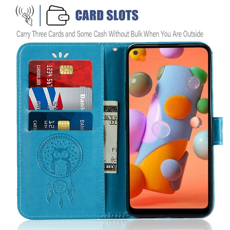 Housse Samsung Galaxy M11 Effet Cuir Attrape Rêves Hibou Housse Samsung Galaxy M11 Effet Cuir Attrape Rêves Hibou