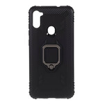 Coque Samsung Galaxy M11 Ring et Fibre Carbone Coque Samsung Galaxy M11 Ring et Fibre Carbone