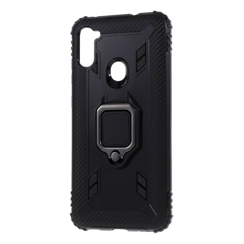 Coque Samsung Galaxy M11 Ring et Fibre Carbone Coque Samsung Galaxy M11 Ring et Fibre Carbone