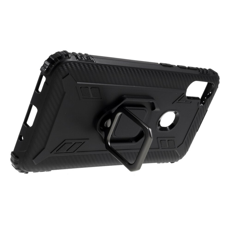 Coque Samsung Galaxy M11 Ring et Fibre Carbone Coque Samsung Galaxy M11 Ring et Fibre Carbone