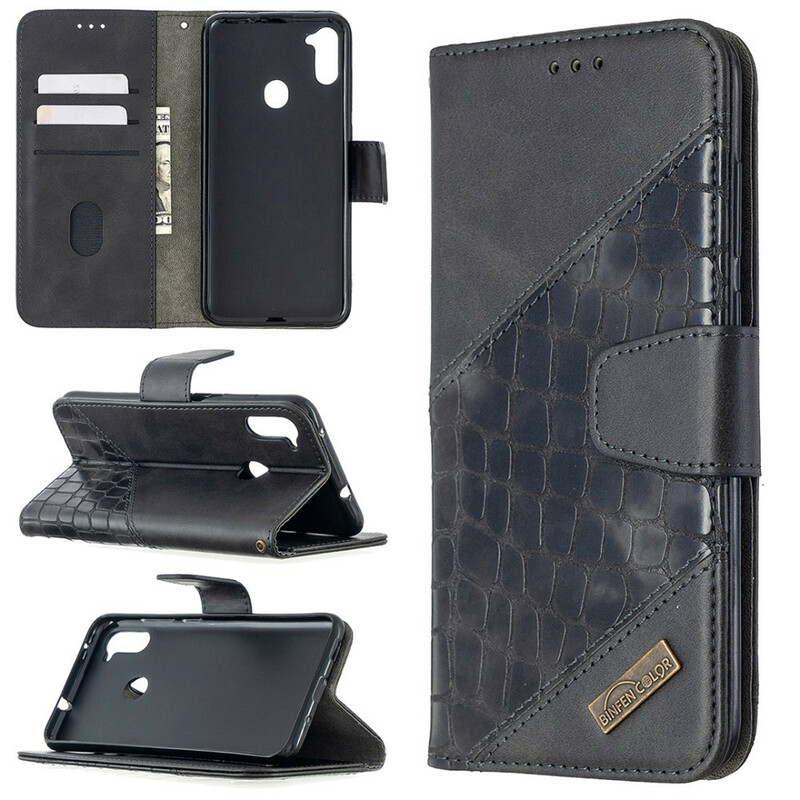 Housse Samsung Galaxy M11 Effet Peau de Crocodile Classique Housse Samsung Galaxy M11 Effet Peau de Crocodile Classique