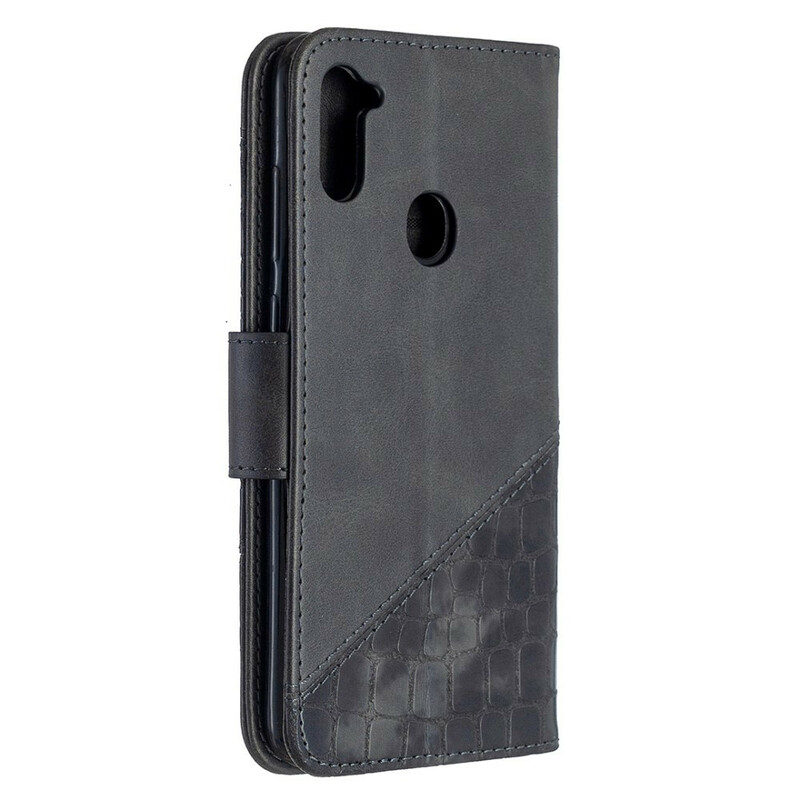 Housse Samsung Galaxy M11 Effet Peau de Crocodile Classique Housse Samsung Galaxy M11 Effet Peau de Crocodile Classique