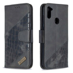 Housse Samsung Galaxy M11 Effet Peau de Crocodile Classique Housse Samsung Galaxy M11 Effet Peau de Crocodile Classique