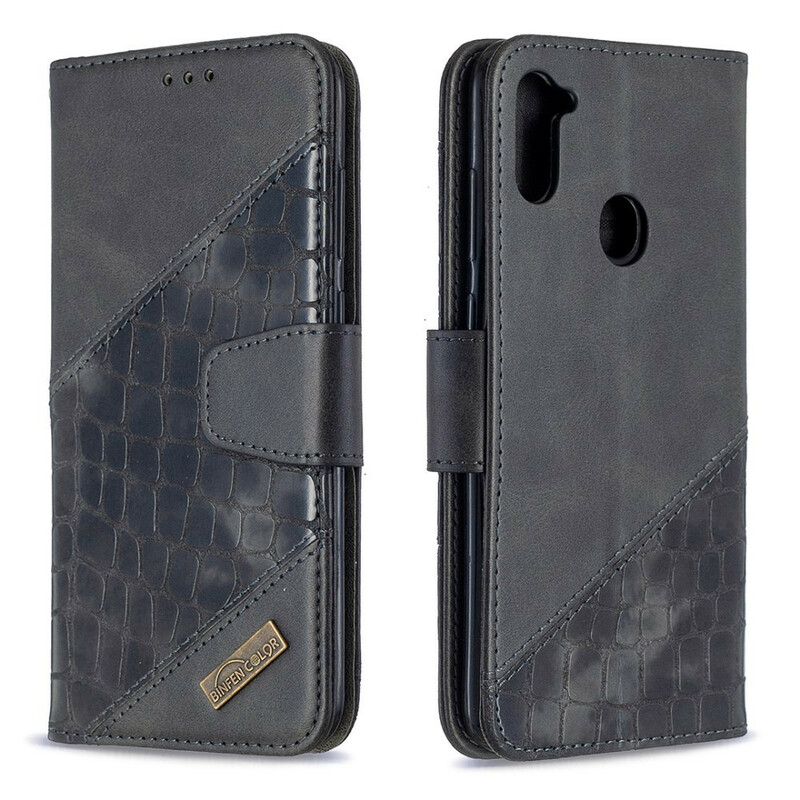 Housse Samsung Galaxy M11 Effet Peau de Crocodile Classique Housse Samsung Galaxy M11 Effet Peau de Crocodile Classique