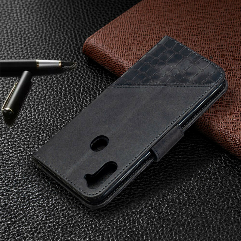 Housse Samsung Galaxy M11 Effet Peau de Crocodile Classique Housse Samsung Galaxy M11 Effet Peau de Crocodile Classique