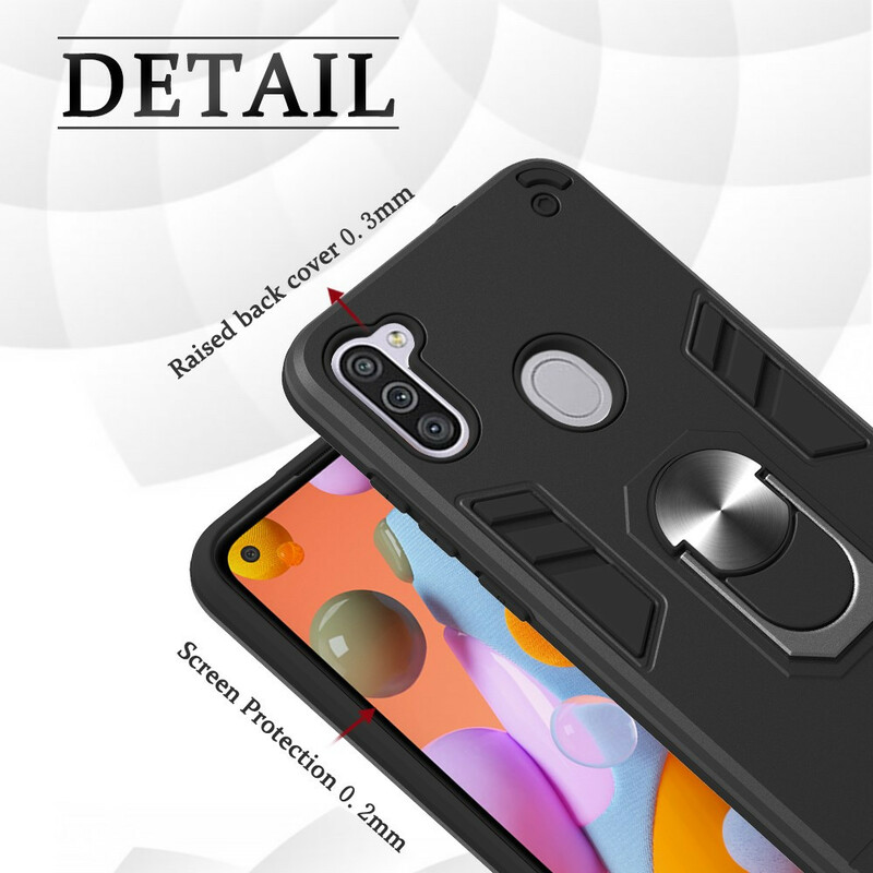 Coque Samsung Galaxy M11 Détachable avec Anneau Support Coque Samsung Galaxy M11 Détachable avec Anneau Support