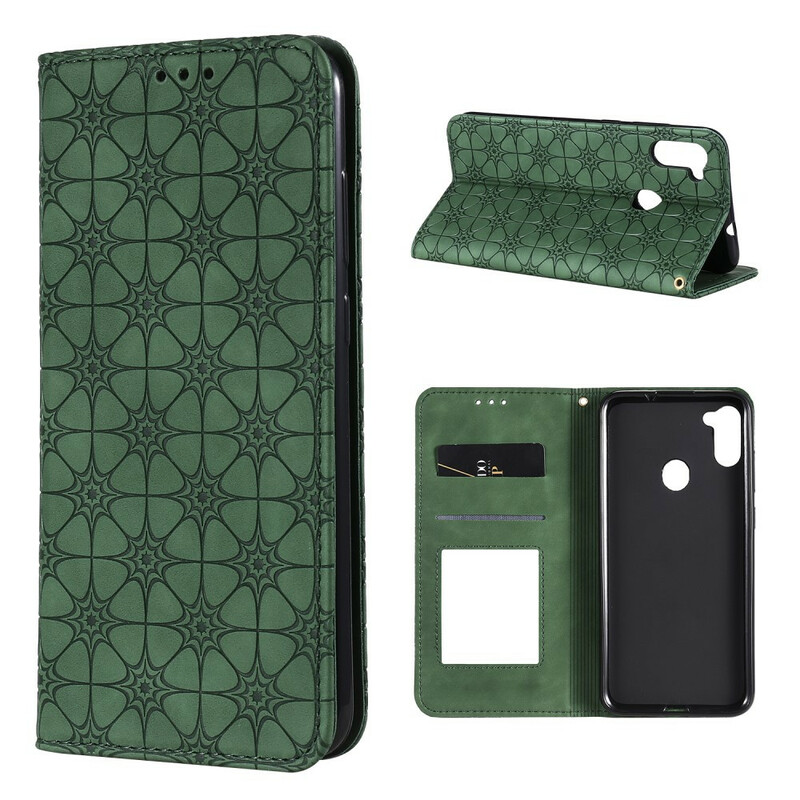 Flip Cover Samsung Galaxy M11 Fleurs Baroques