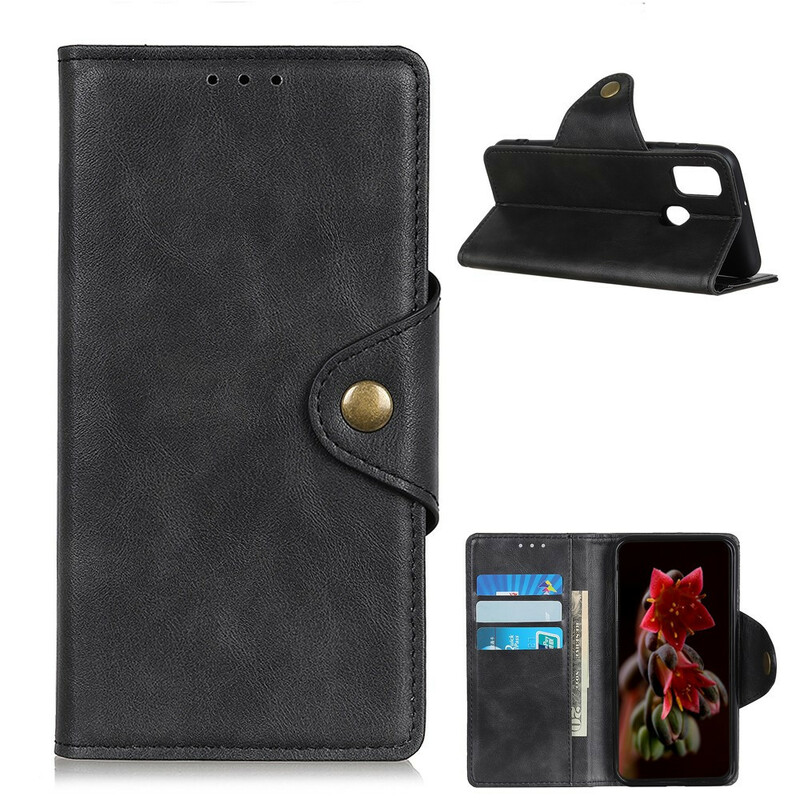 Housse OnePlus Nord N100 Simili Cuir Bouton Décoratif Housse OnePlus Nord N100 Simili Cuir Bouton Décoratif