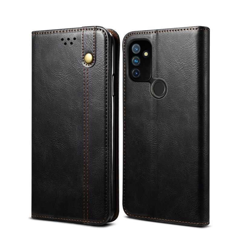 Flip Cover OnePlus Nord N100 Simili Cuir Ciré Flip Cover OnePlus Nord N100 Simili Cuir Ciré