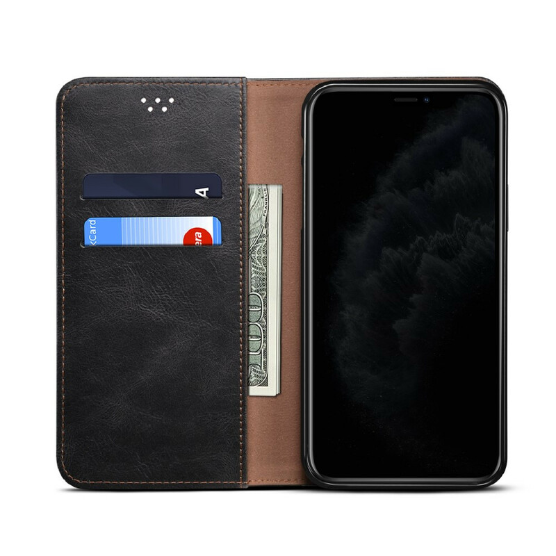 Flip Cover OnePlus Nord N100 Simili Cuir Ciré Flip Cover OnePlus Nord N100 Simili Cuir Ciré