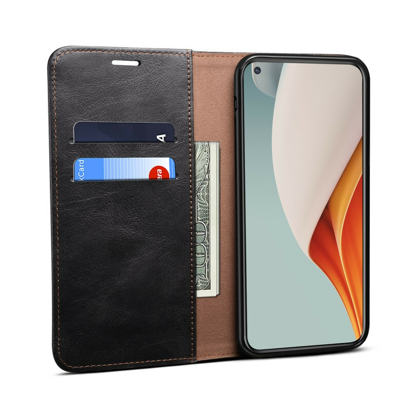 Flip Cover OnePlus Nord N100 Simili Cuir Ciré Flip Cover OnePlus Nord N100 Simili Cuir Ciré