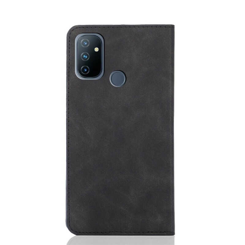 Flip Cover OnePlus Nord N100 Effet Cuir Silky Touch Flip Cover OnePlus Nord N100 Effet Cuir Silky Touch