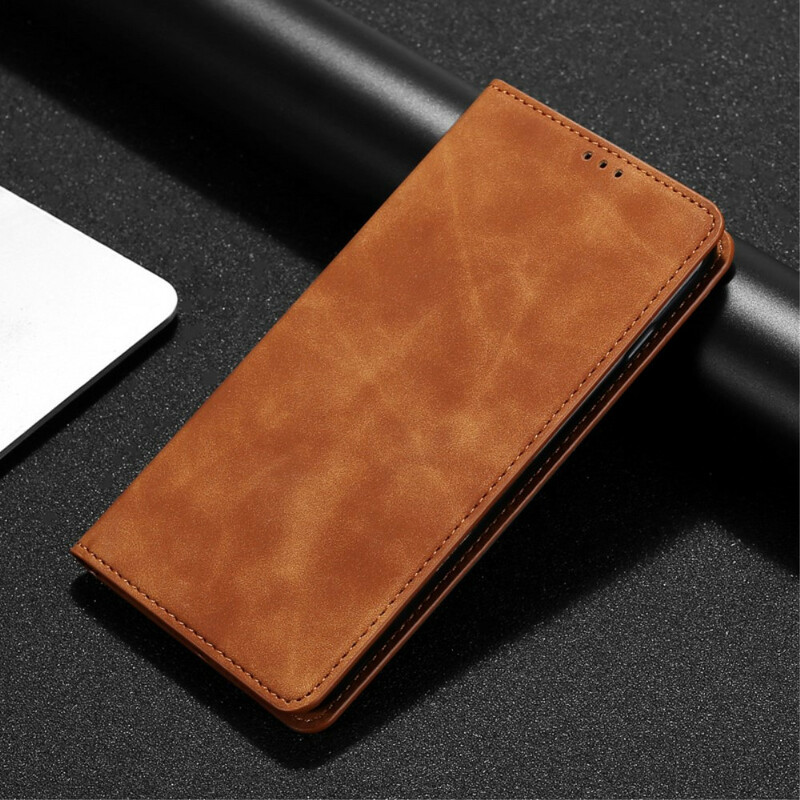 Flip Cover OnePlus Nord N100 Effet Cuir Silky Touch