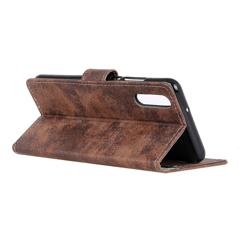 Housse Sony Xperia 5 II Effet Cuir Vintage Housse Sony Xperia 5 II Effet Cuir Vintage