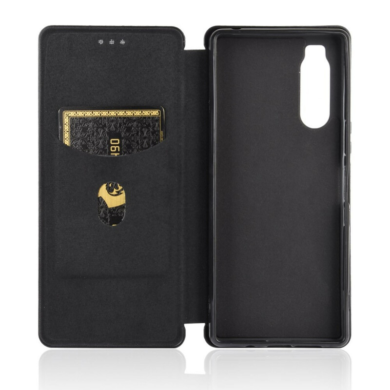 Flip Cover Sony Xperia 5 II Silicone Carbone Coloré Flip Cover Sony Xperia 5 II Silicone Carbone Coloré