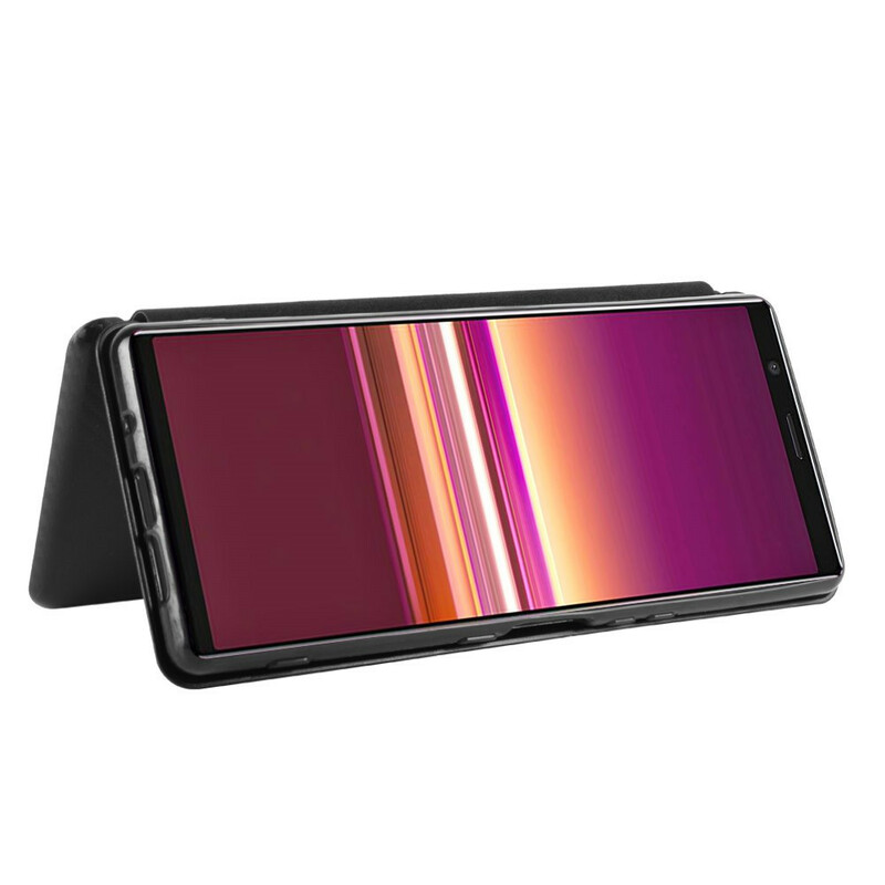 Flip Cover Sony Xperia 5 II Silicone Carbone Coloré Flip Cover Sony Xperia 5 II Silicone Carbone Coloré