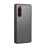 Flip Cover Sony Xperia 5 II Silicone Carbone Coloré Flip Cover Sony Xperia 5 II Silicone Carbone Coloré