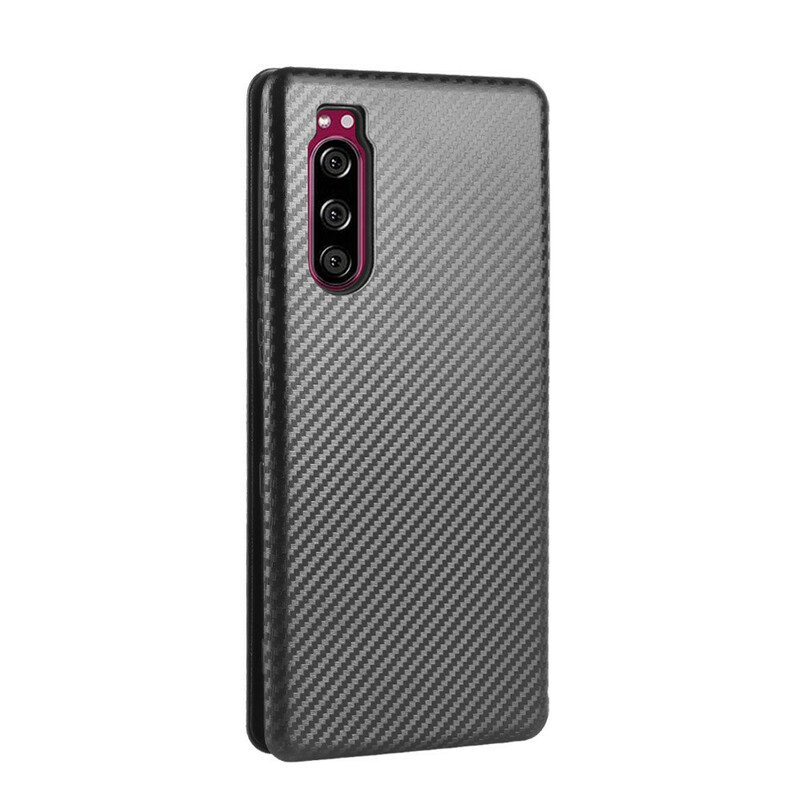 Flip Cover Sony Xperia 5 II Silicone Carbone Coloré Flip Cover Sony Xperia 5 II Silicone Carbone Coloré