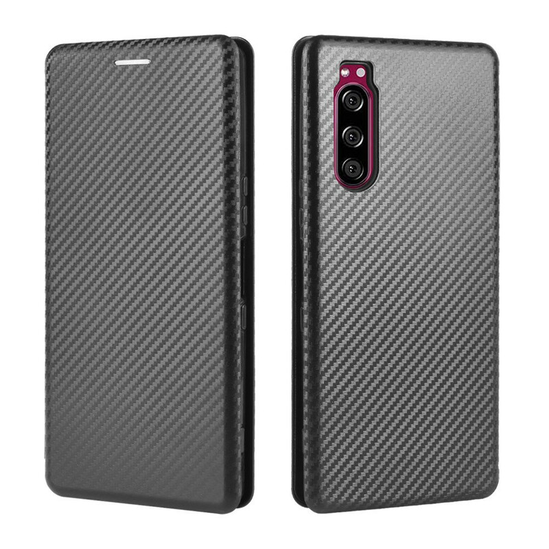 Flip Cover Sony Xperia 5 II Silicone Carbone Coloré Flip Cover Sony Xperia 5 II Silicone Carbone Coloré