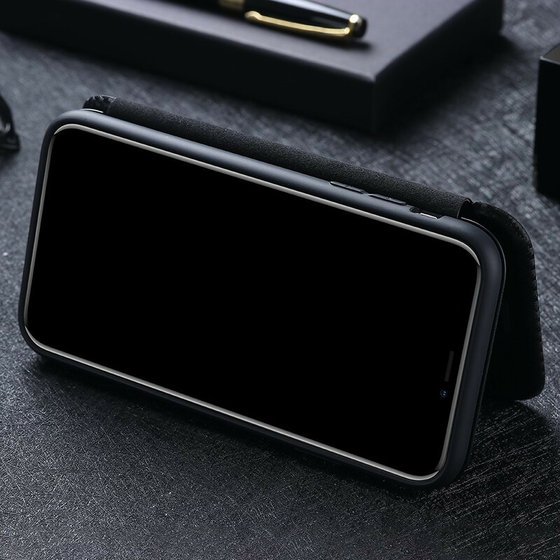 Flip Cover Sony Xperia 5 II Silicone Carbone Coloré Flip Cover Sony Xperia 5 II Silicone Carbone Coloré