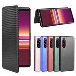Flip Cover Sony Xperia 5 II Silicone Carbone Coloré Flip Cover Sony Xperia 5 II Silicone Carbone Coloré