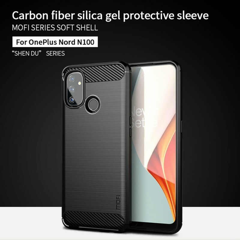 Coque OnePlus Nord N100 Fibre Carbone Brossée MOFI