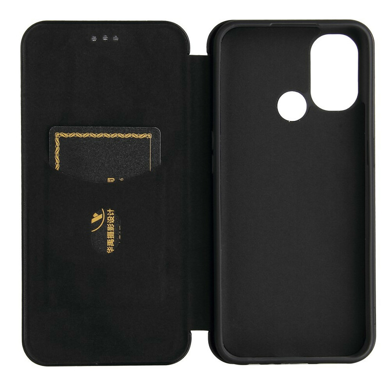 Flip Cover OnePlus Nord N100 Fibre Carbone