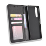Flip Cover Sony Xperia 5 II Effet Cuir Vintage Stylisé Flip Cover Sony Xperia 5 II Effet Cuir Vintage Stylisé