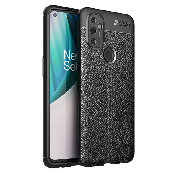 Coque OnePlus Nord N100 Effet Cuir Litchi Double Line