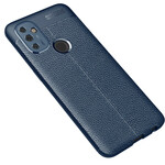 Coque OnePlus Nord N100 Effet Cuir Litchi Double Line