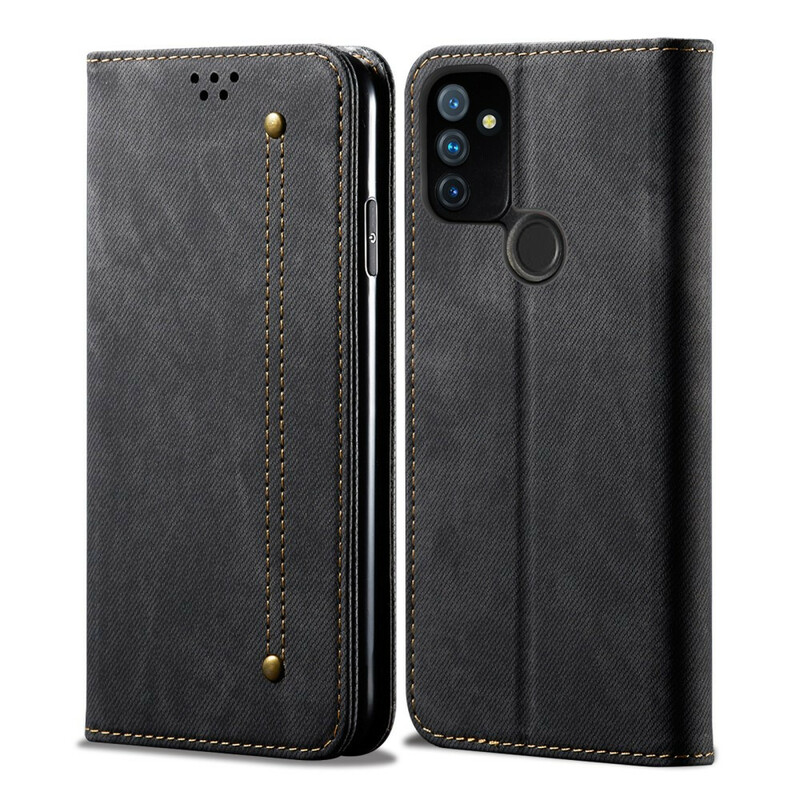 Flip Cover OnePlus Nord N100 Simili Cuir Texture Jeans