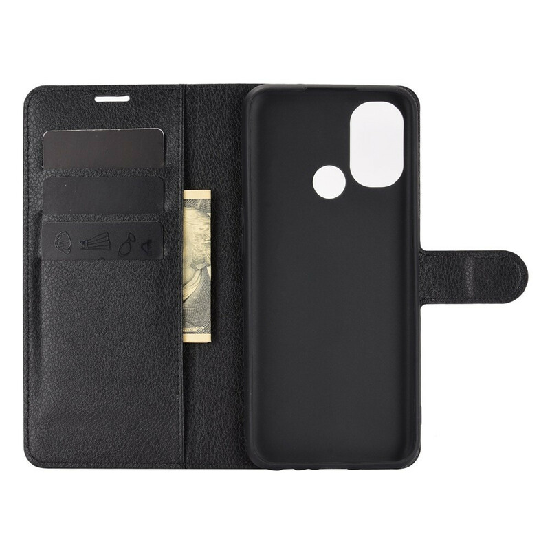 Housse OnePlus Nord N100 Effet Litchi Classique Housse OnePlus Nord N100 Effet Litchi Classique