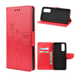 Housse Huawei P Smart 2021 Papillons et Fleurs à Lanière Housse Huawei P Smart 2021 Papillons et Fleurs à Lanière