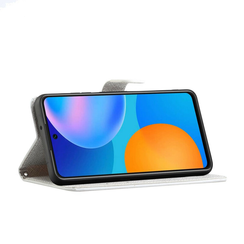 Housse Huawei P Smart 2021 Plume à Lanière Housse Huawei P Smart 2021 Plume à Lanière