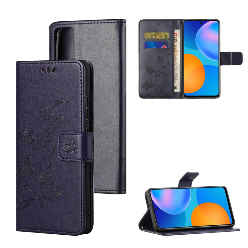 Housse Huawei P Smart 2021 Fleurs à Lanière Housse Huawei P Smart 2021 Fleurs à Lanière