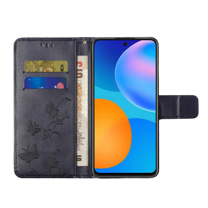 Housse Huawei P Smart 2021 Fleurs à Lanière Housse Huawei P Smart 2021 Fleurs à Lanière