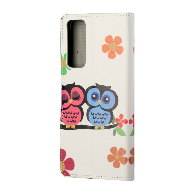 Housse Huawei P Smart 2021 Couple de Hiboux Housse Huawei P Smart 2021 Couple de Hiboux