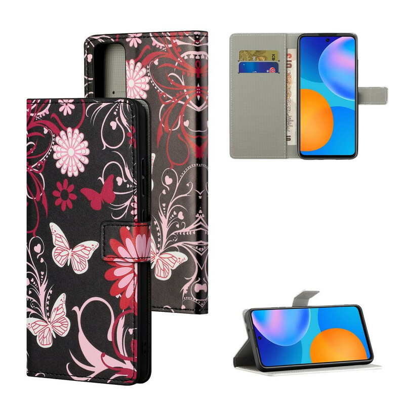 Housse Huawei P Smart 2021 Papillons et Fleurs