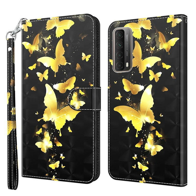 Housse Huawei P Smart 2021 Papillons Jaunes Housse Huawei P Smart 2021 Papillons Jaunes