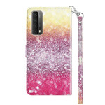 Housse Huawei P Smart 2021 Dégradé Paillettes Magenta Housse Huawei P Smart 2021 Dégradé Paillettes Magenta