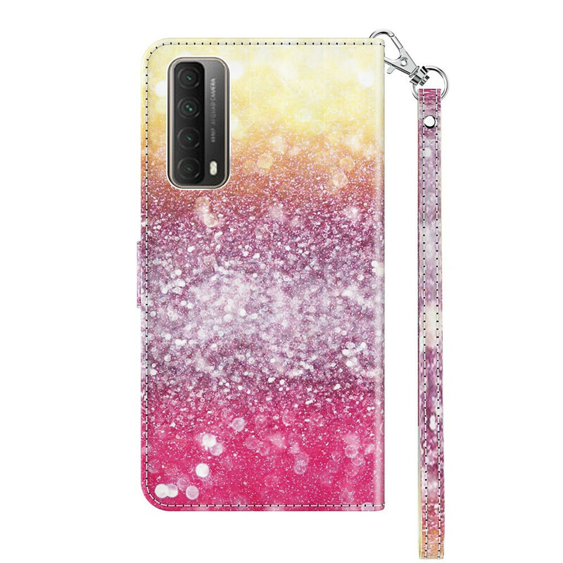 Housse Huawei P Smart 2021 Dégradé Paillettes Magenta