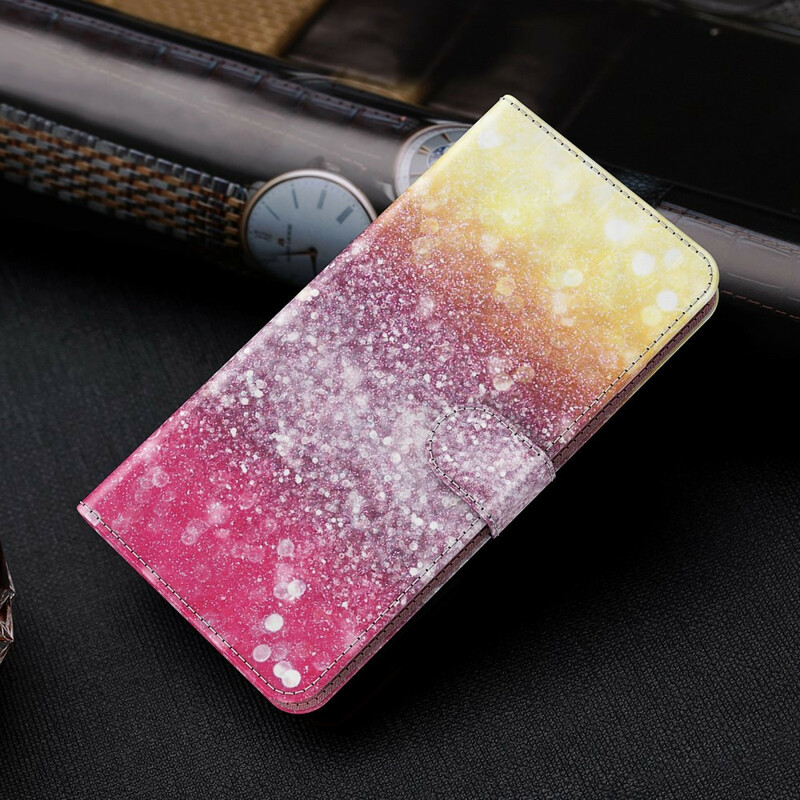 Housse Huawei P Smart 2021 Dégradé Paillettes Magenta Housse Huawei P Smart 2021 Dégradé Paillettes Magenta