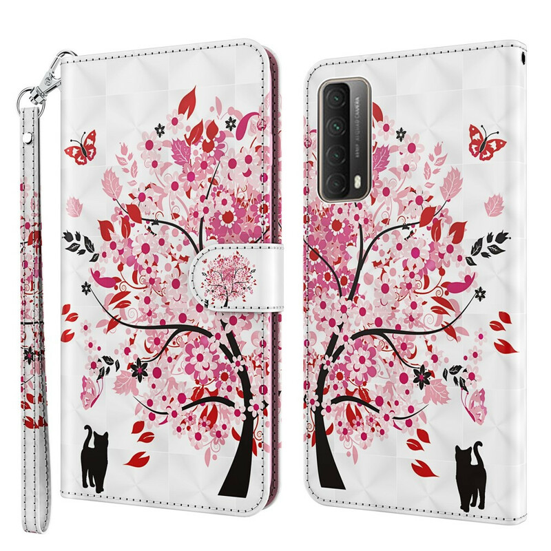 Housse Huawei P Smart 2021 Arbre Rose Housse Huawei P Smart 2021 Arbre Rose