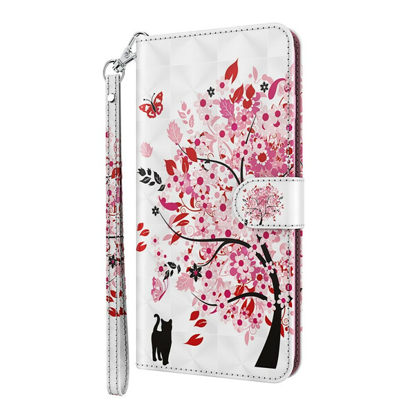 Housse Huawei P Smart 2021 Arbre Rose